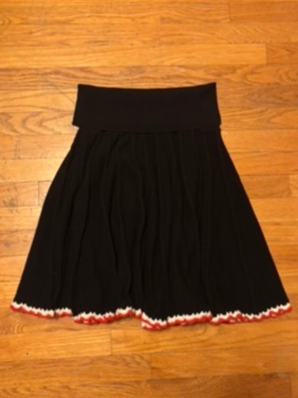 Anthropologie Maeve Crocheted-Trim Pleated Mini Skirt